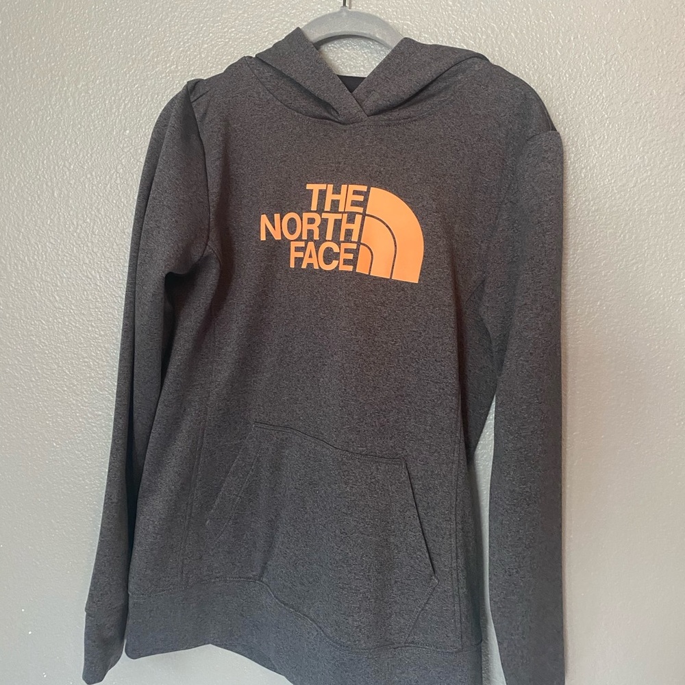 lightly worn north face hoodie
